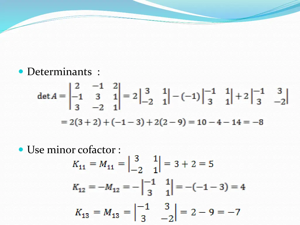 determinants