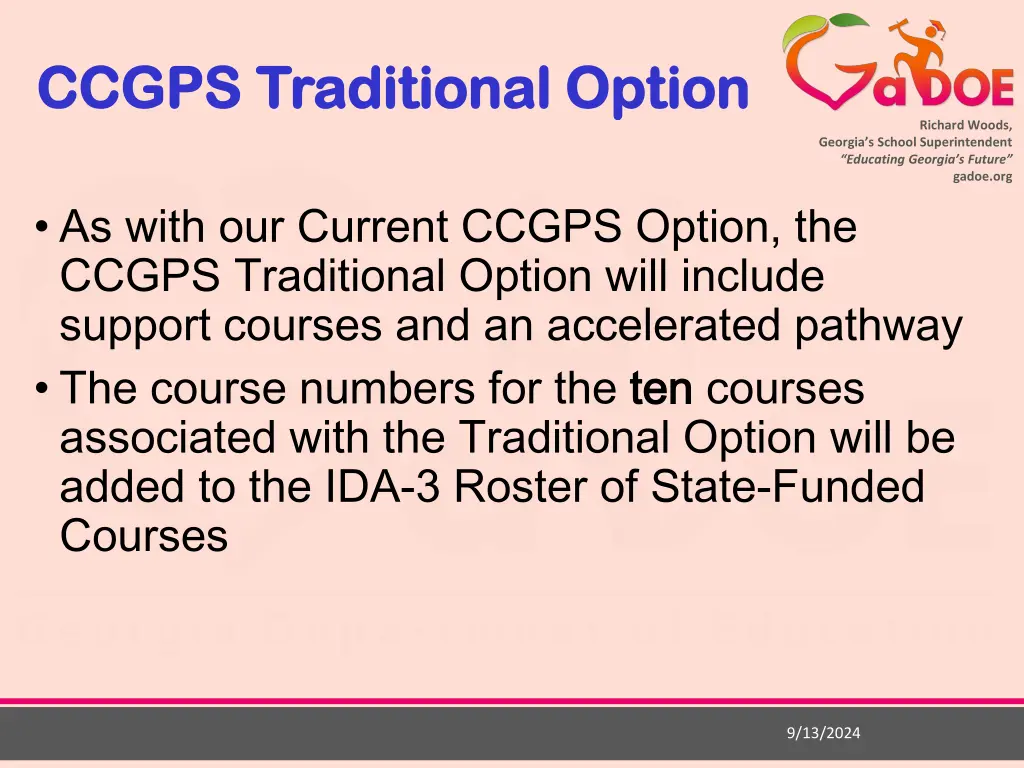 ccgps traditional option ccgps traditional option