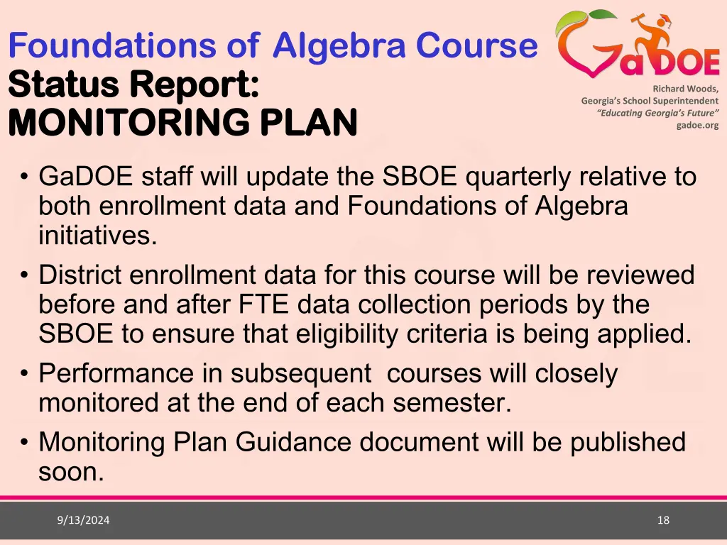 foundations of algebra course status status 1