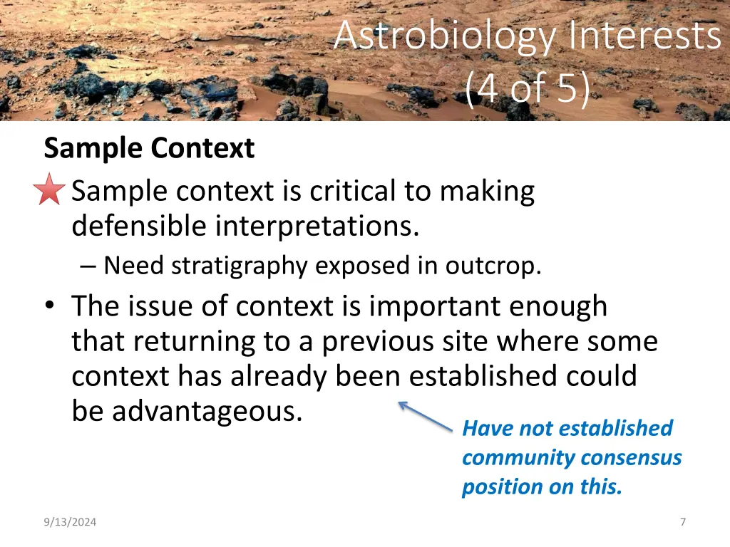 astrobiology interests 4 of 5