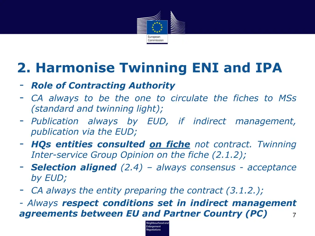 2 harmonise twinning eni and ipa role