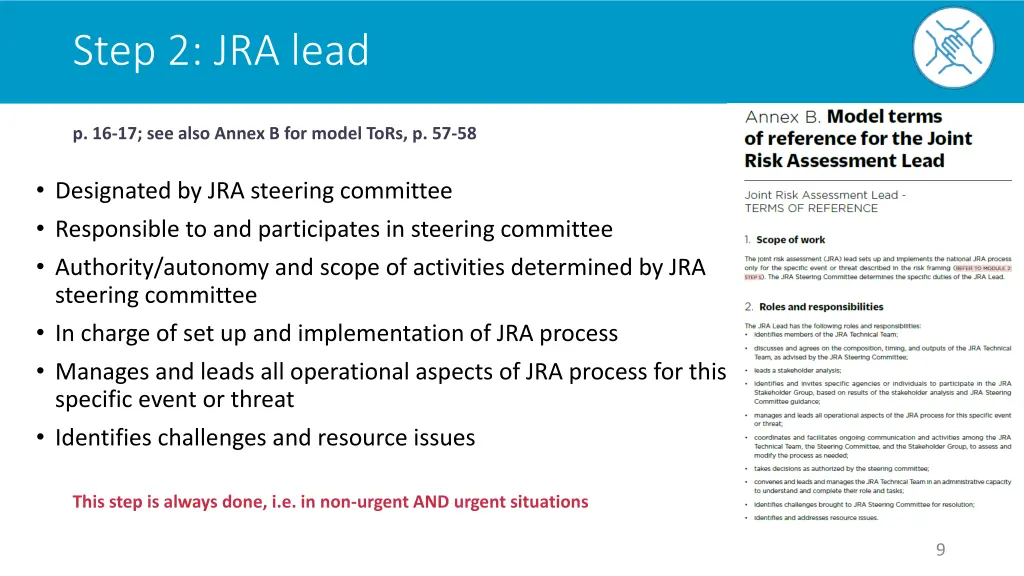 step 2 jra lead