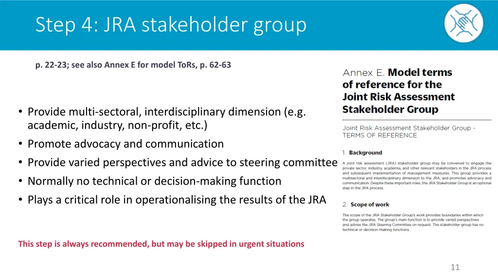 step 4 jra stakeholder group