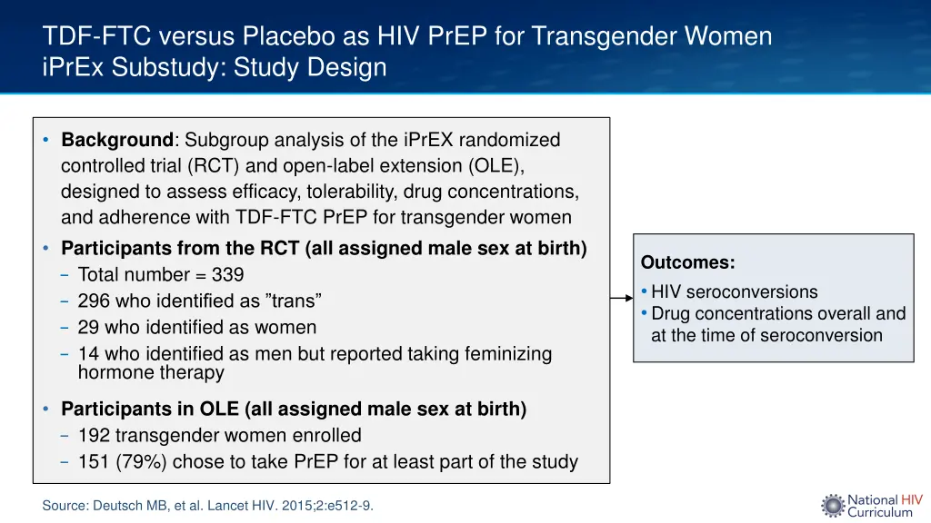 tdf ftc versus placebo as hiv prep 1