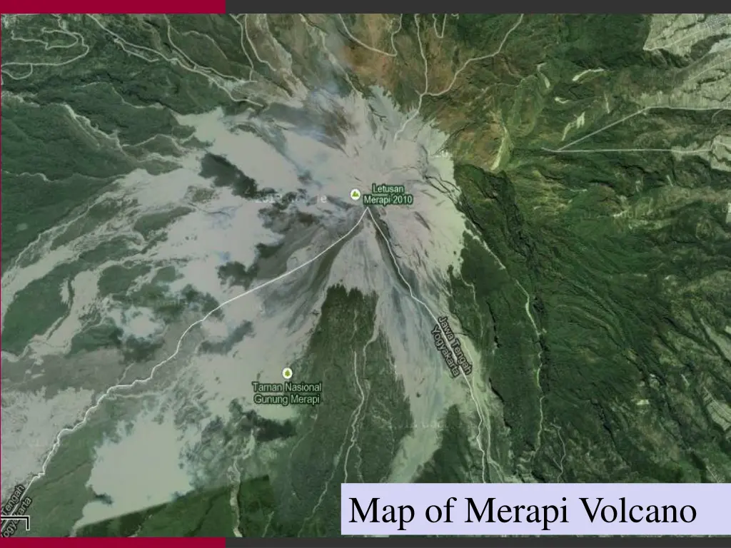 map of merapi volcano