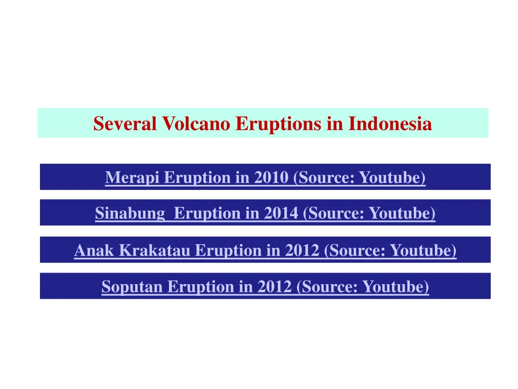 several volcano eruptions in indonesia