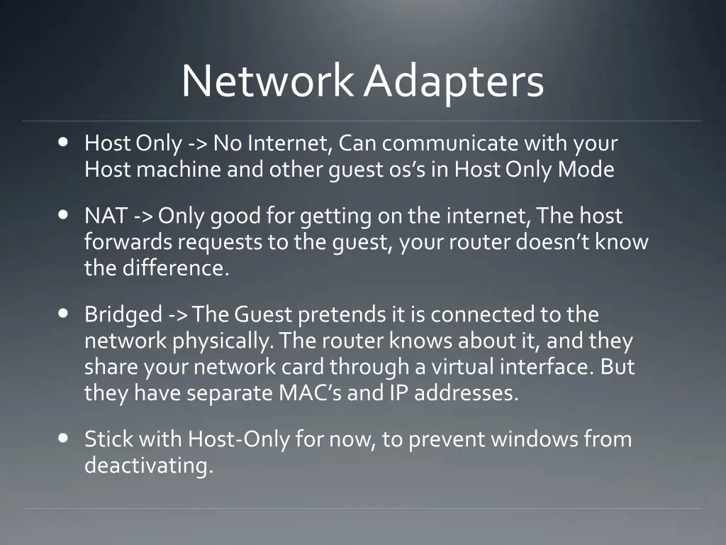 network adapters