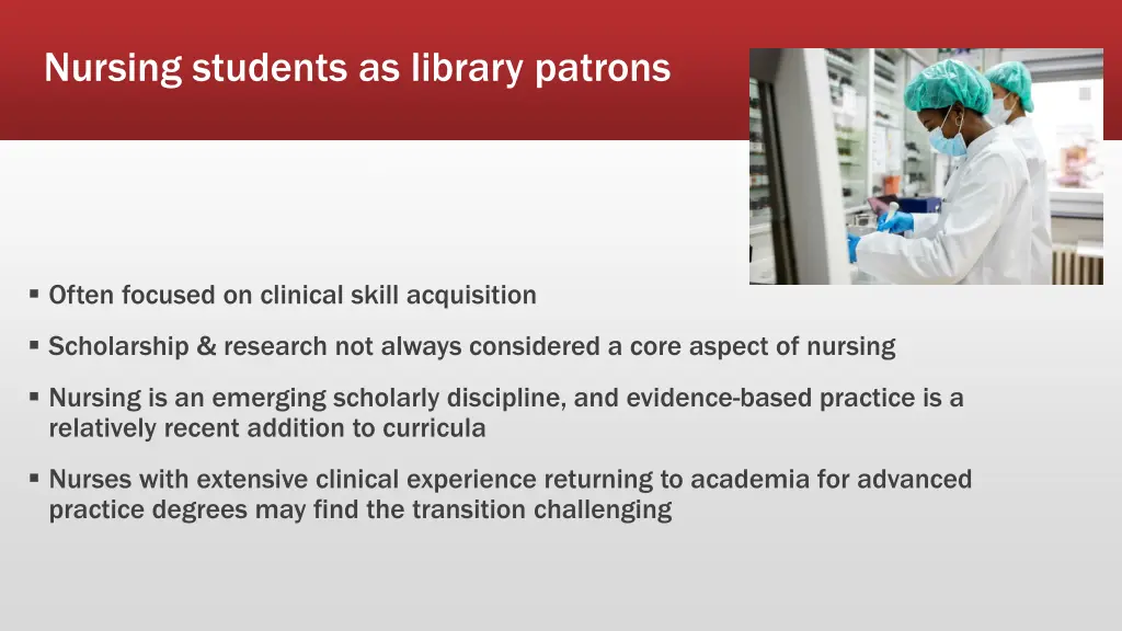 nursing students as library patrons