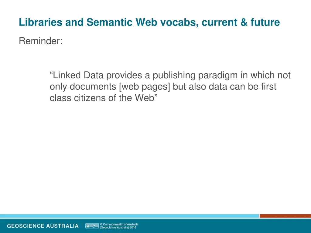 libraries and semantic web vocabs current future 10