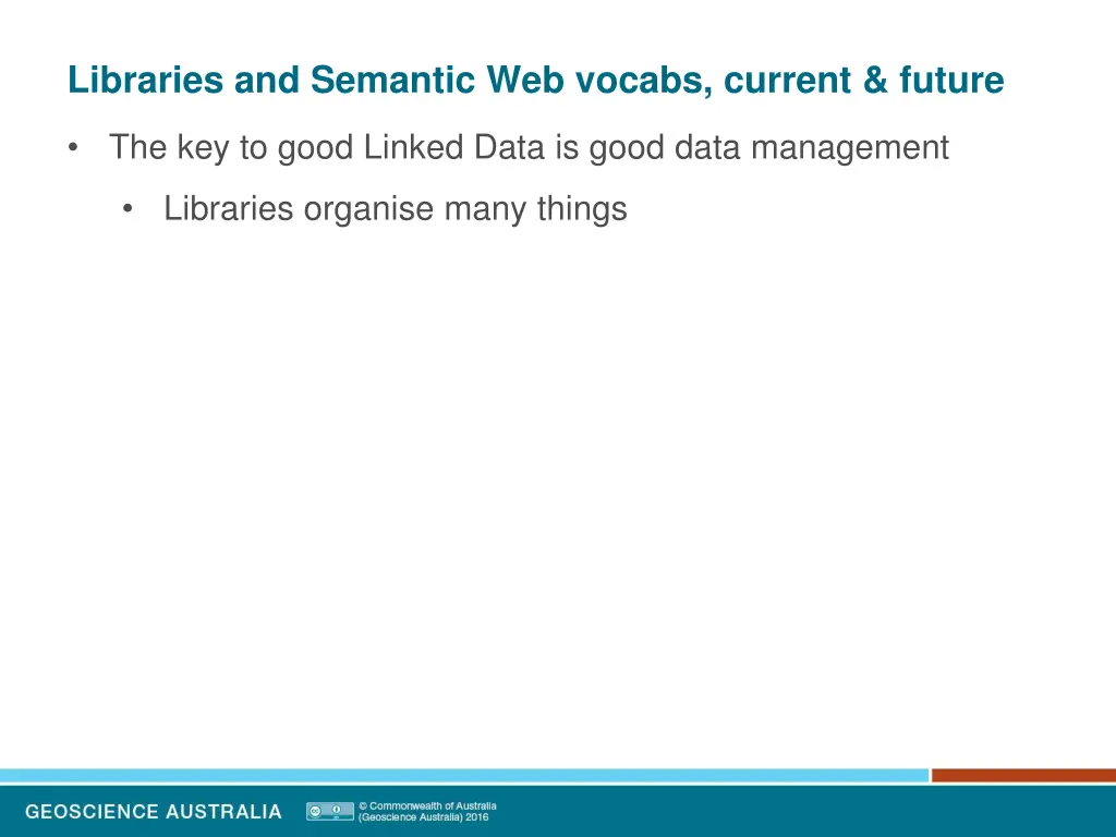 libraries and semantic web vocabs current future