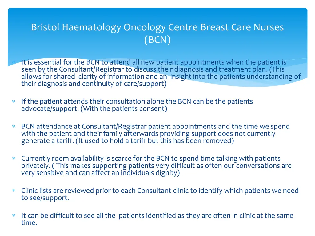 bristol haematology oncology centre breast care