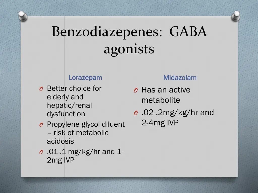 benzodiazepenes gaba agonists