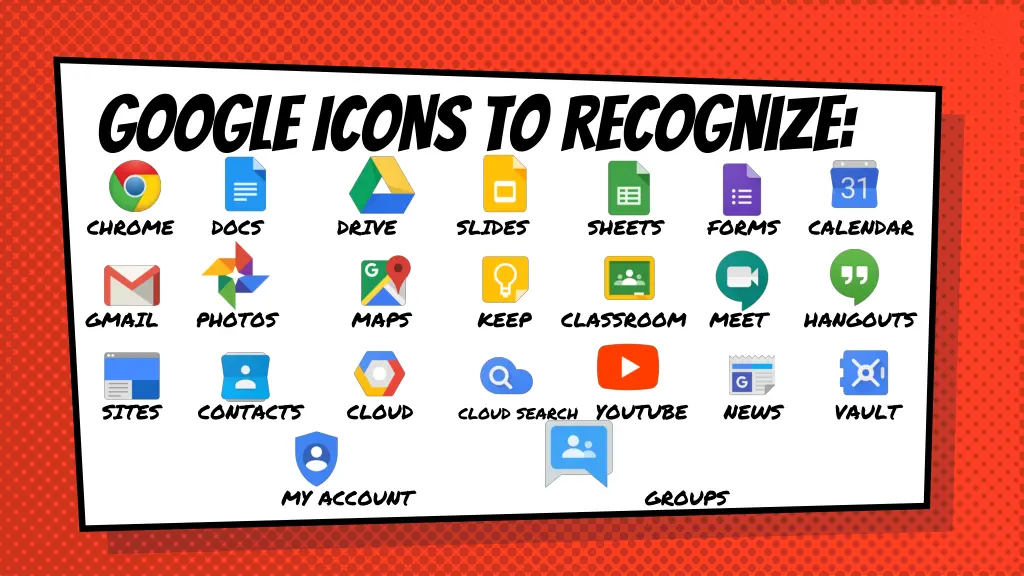 google icons to recognize