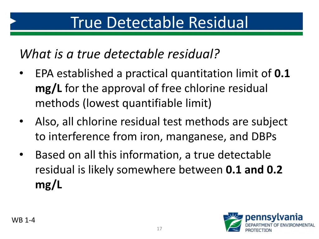 true detectable residual 1