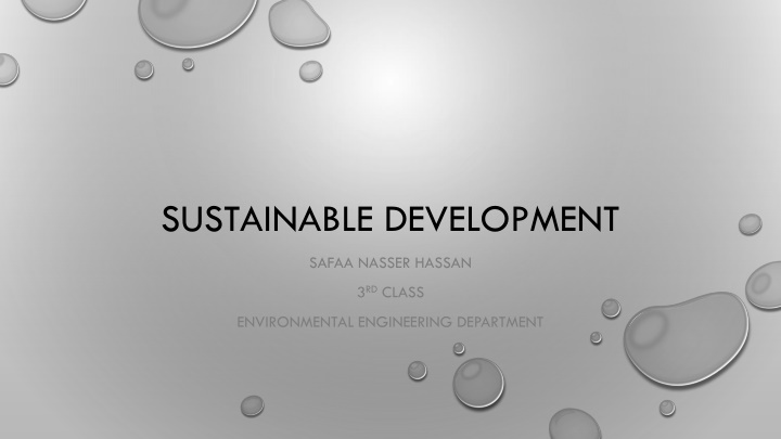 sustainable development