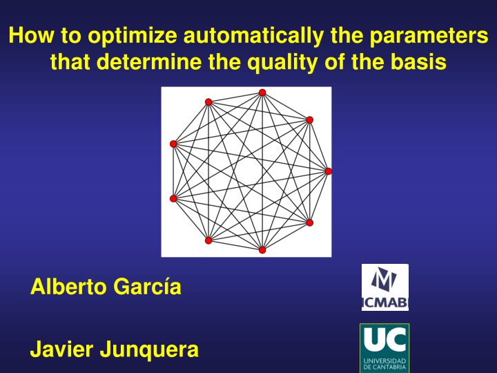 how to optimize automatically the parameters that