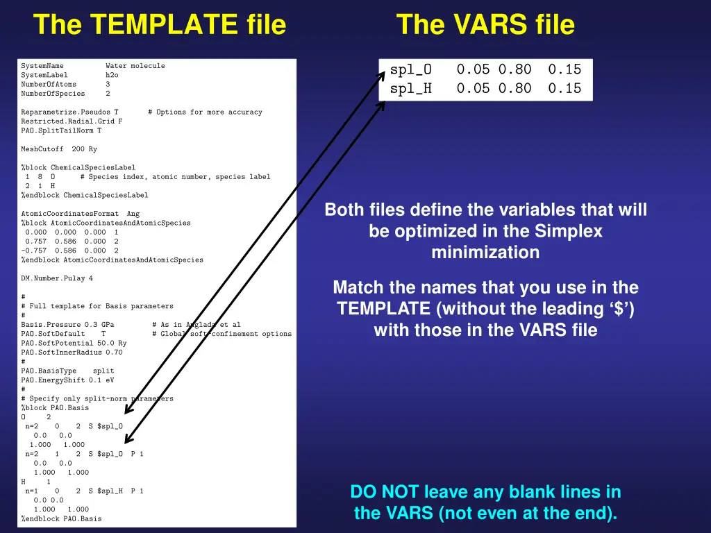 the template file 1