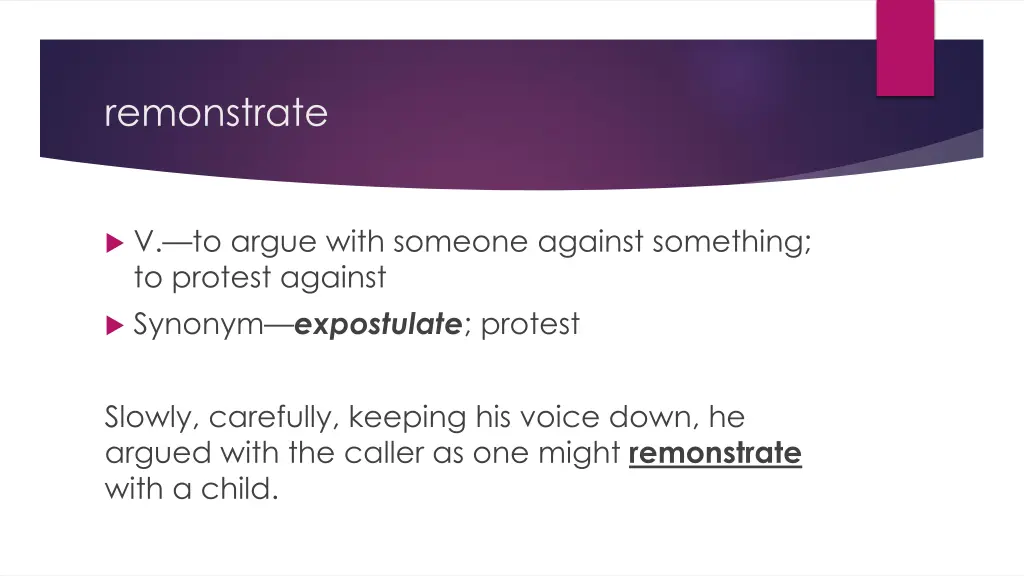 remonstrate