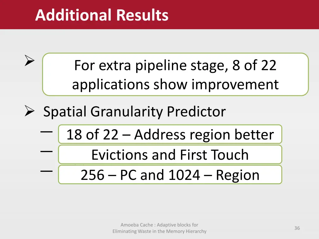 additional results