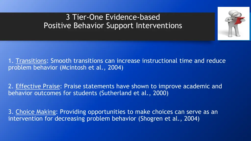 3 tier one evidence based positive behavior