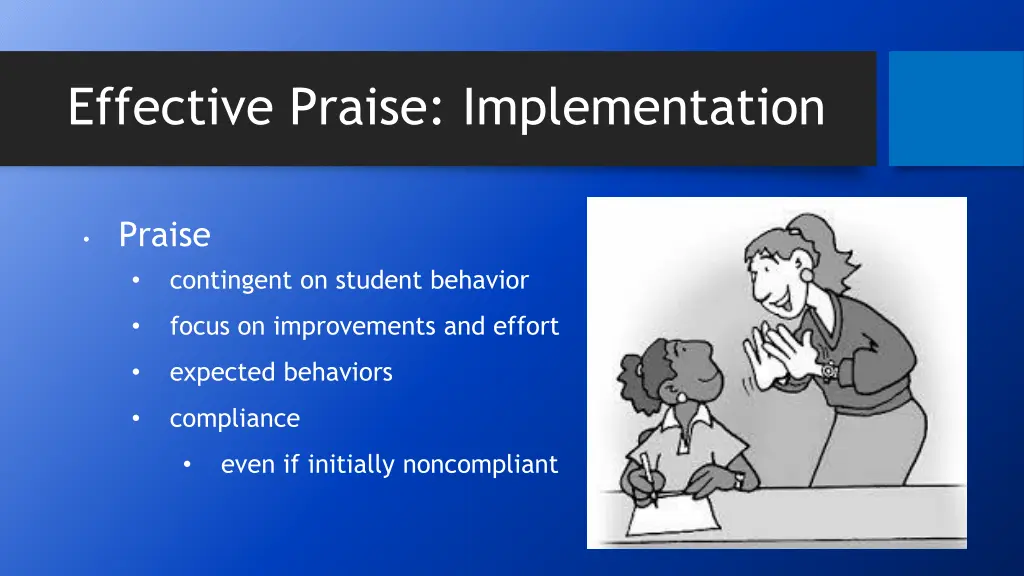 effective praise implementation