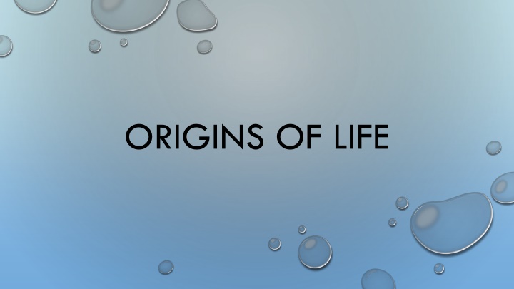 origins of life