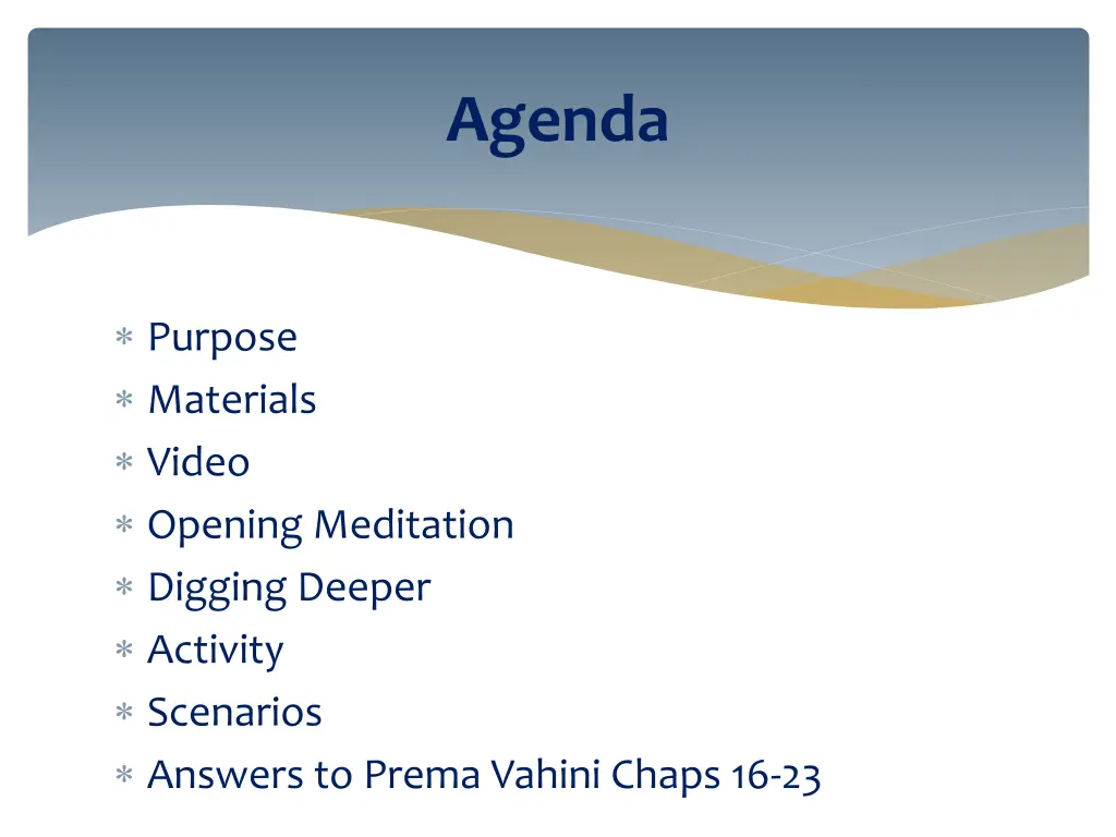 agenda