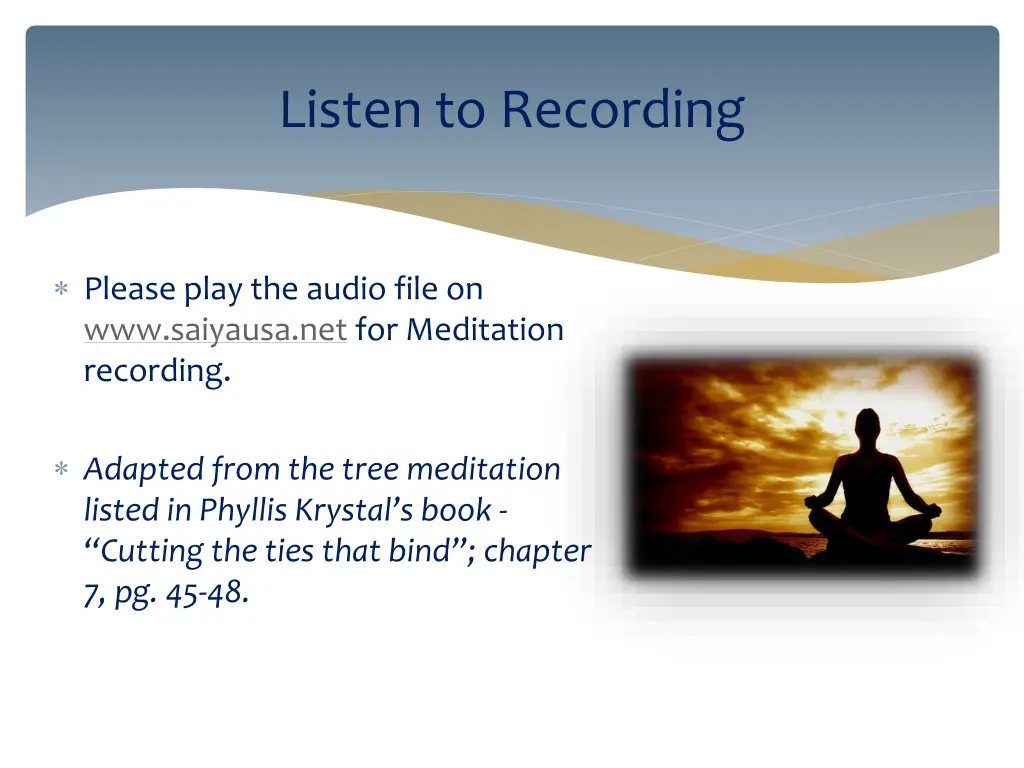 listen to recording