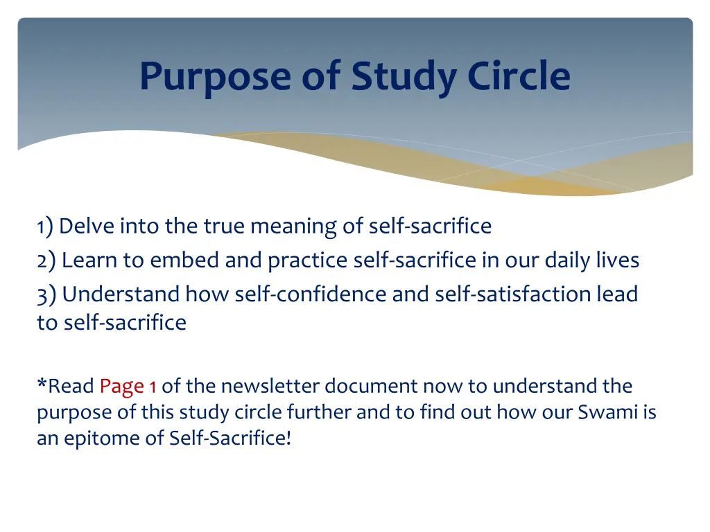 purpose of study circle