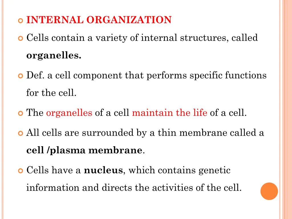 internal organization