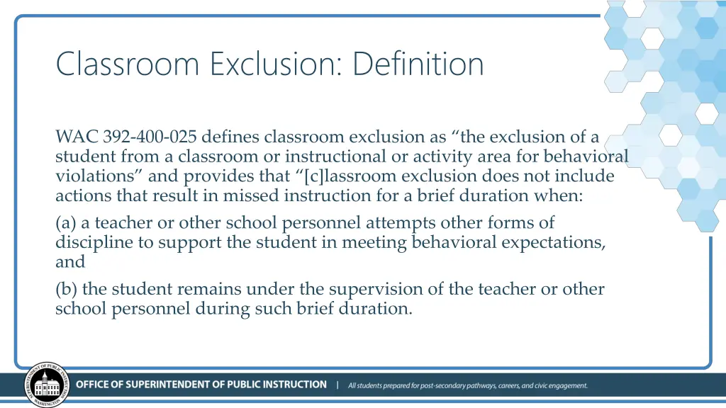 classroom exclusion definition