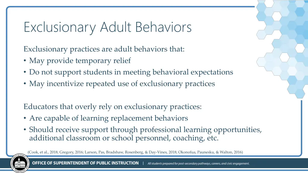 exclusionary adult behaviors