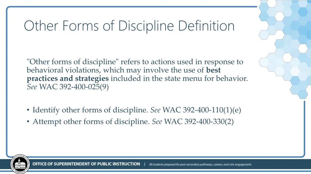 other forms of discipline definition
