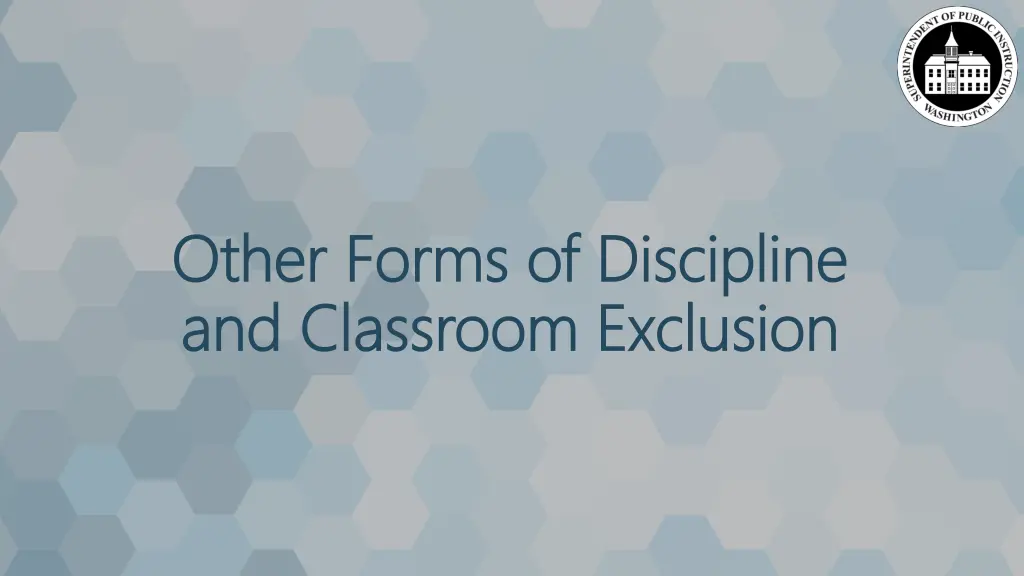 other forms of discipline other forms