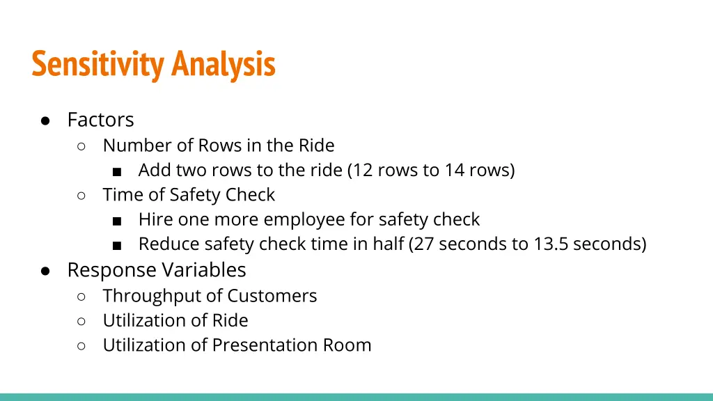 sensitivity analysis