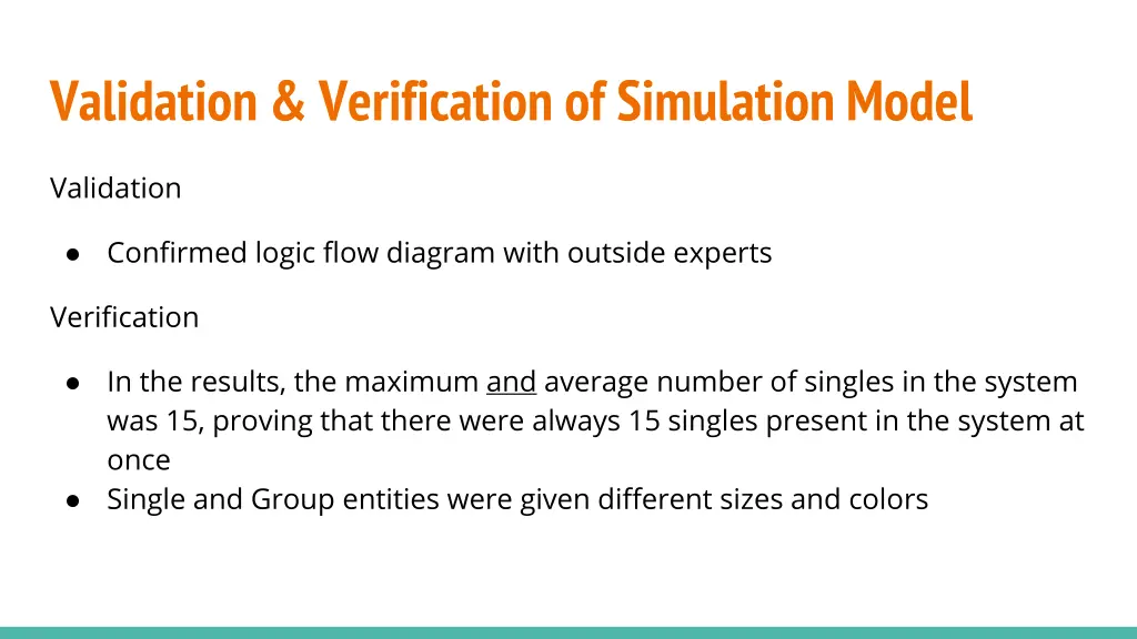 validation verification of simulation model