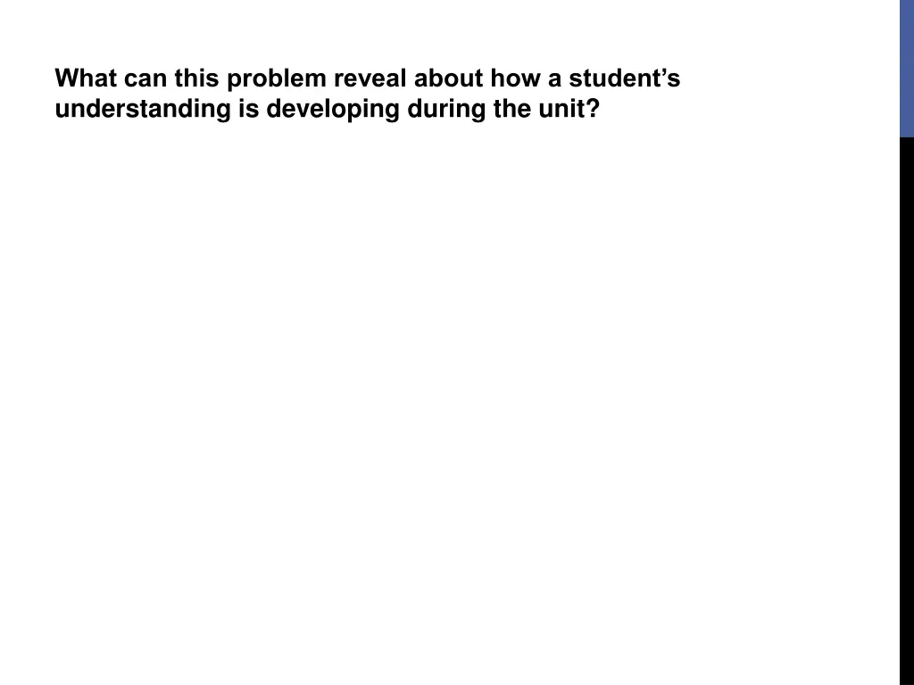 what can this problem reveal about how a student