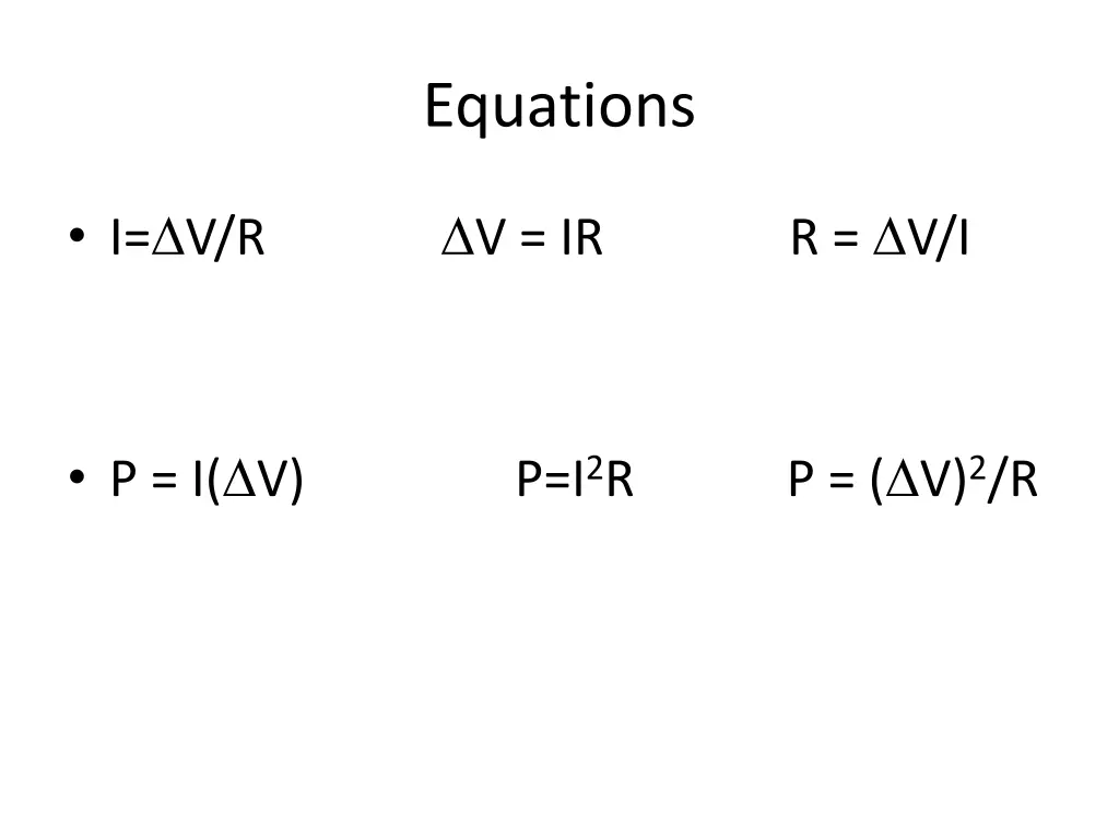 equations