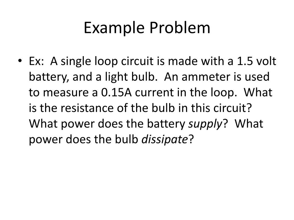 example problem