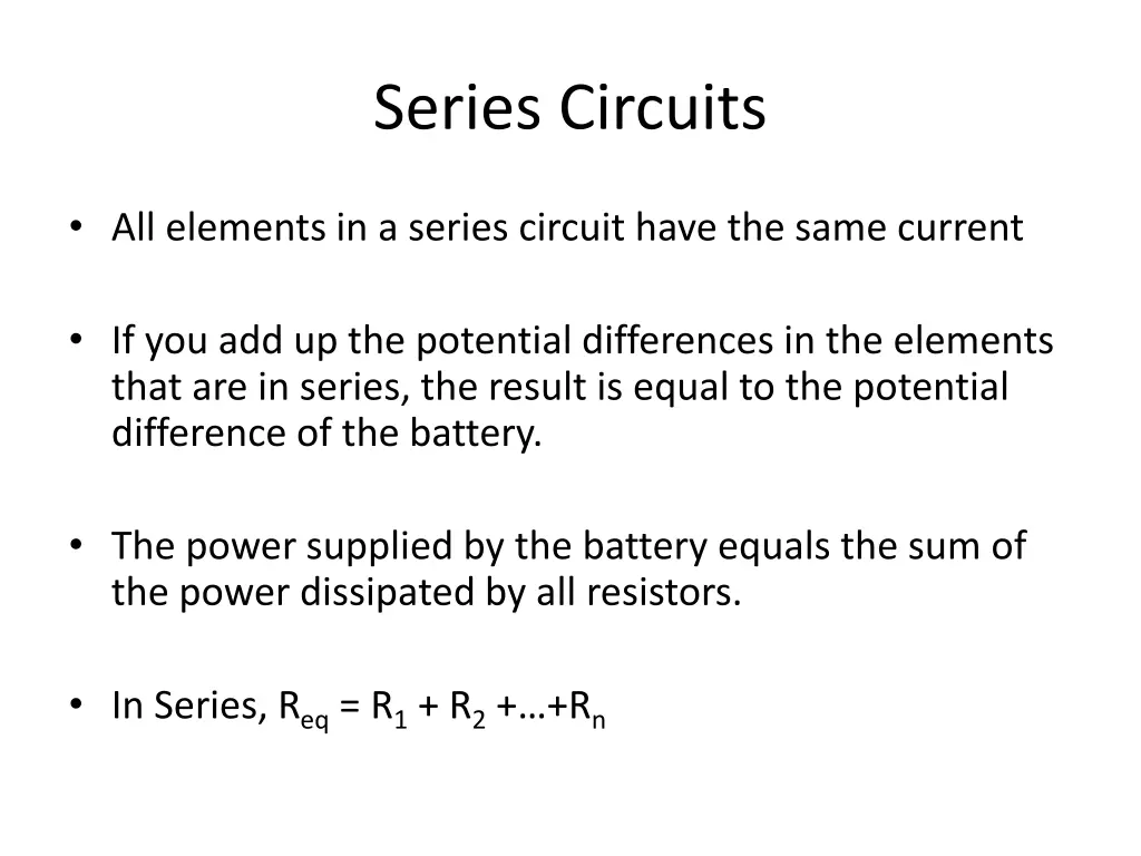 series circuits