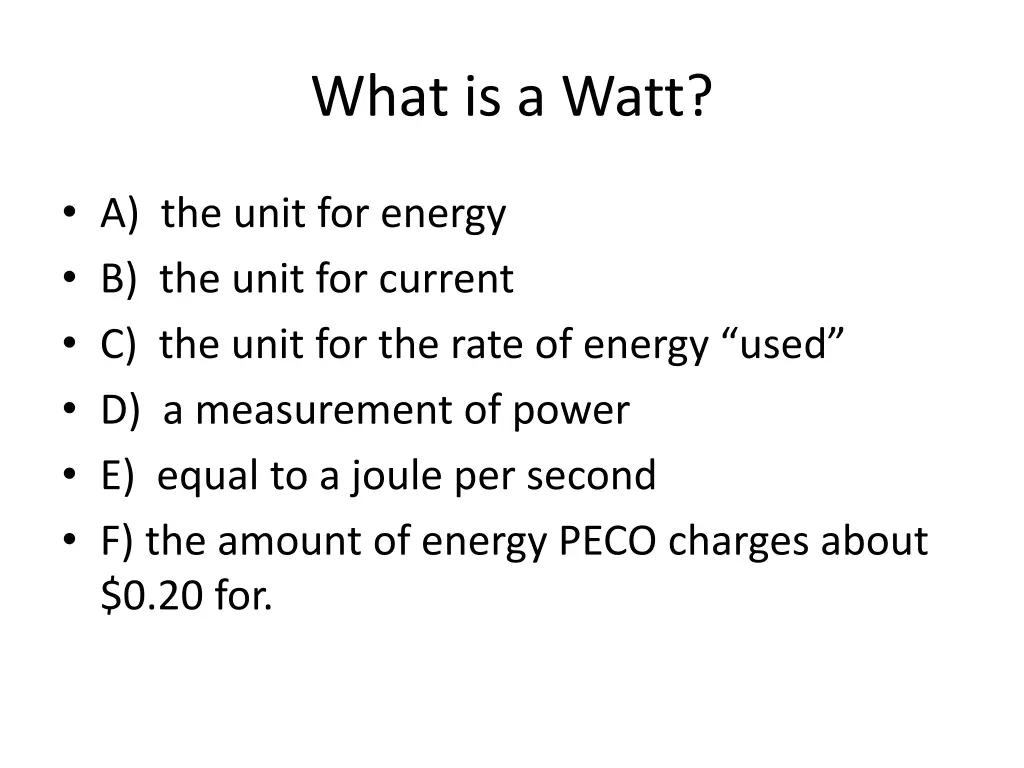 what is a watt