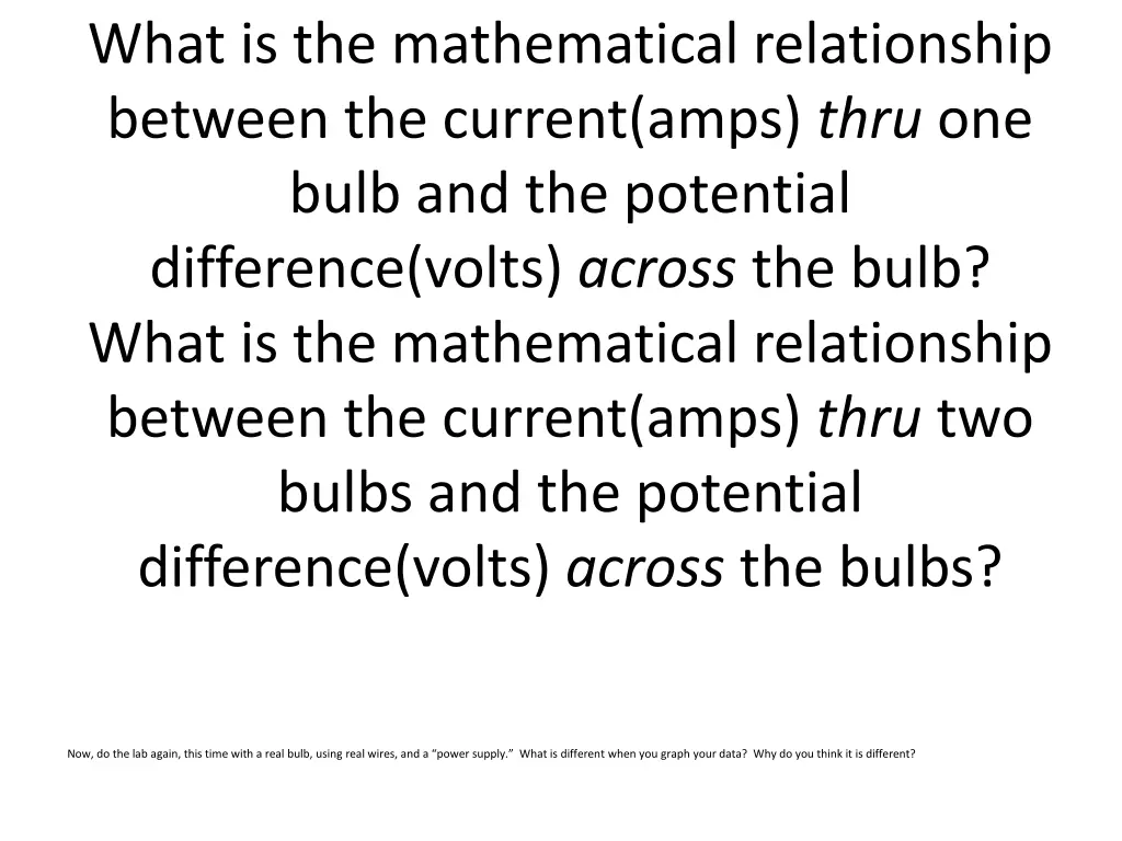 what is the mathematical relationship between