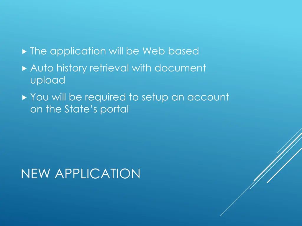 the application will be web based