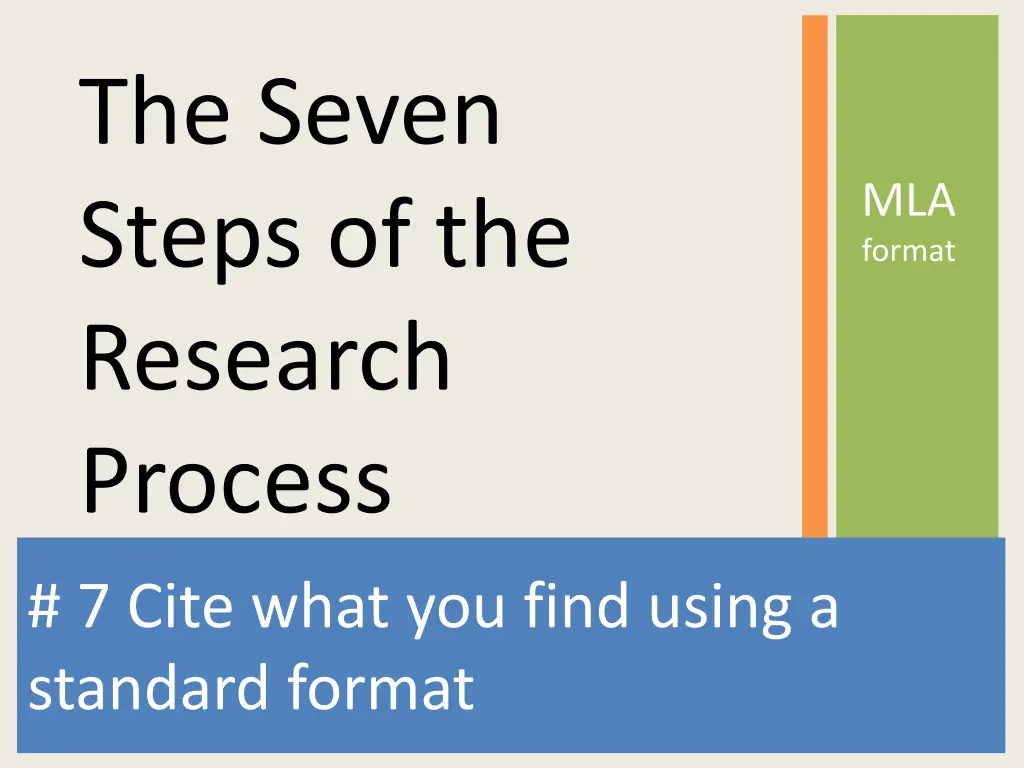 the seven steps of the research process 5