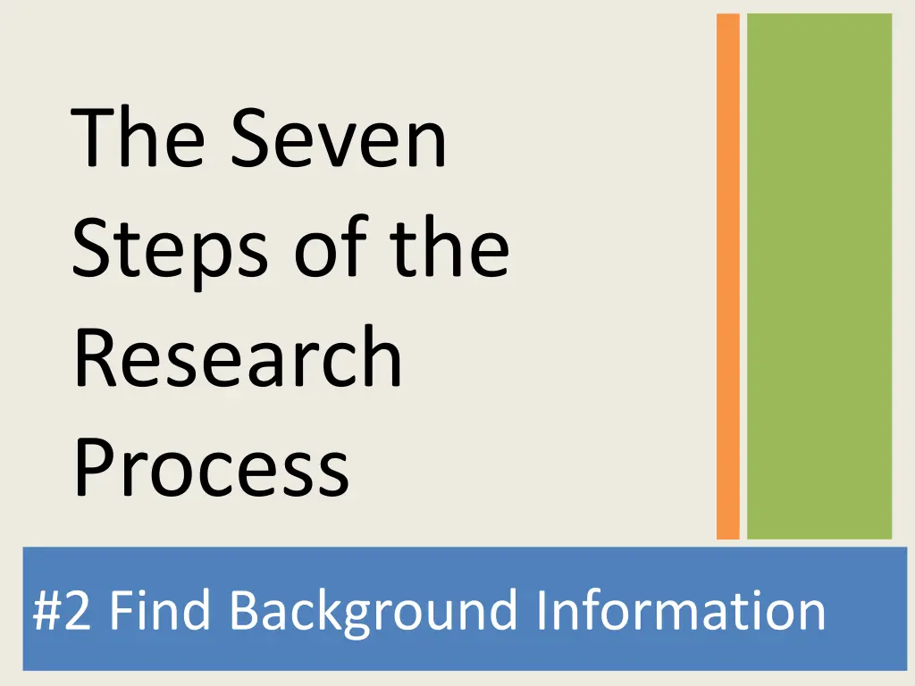 the seven steps of the research process