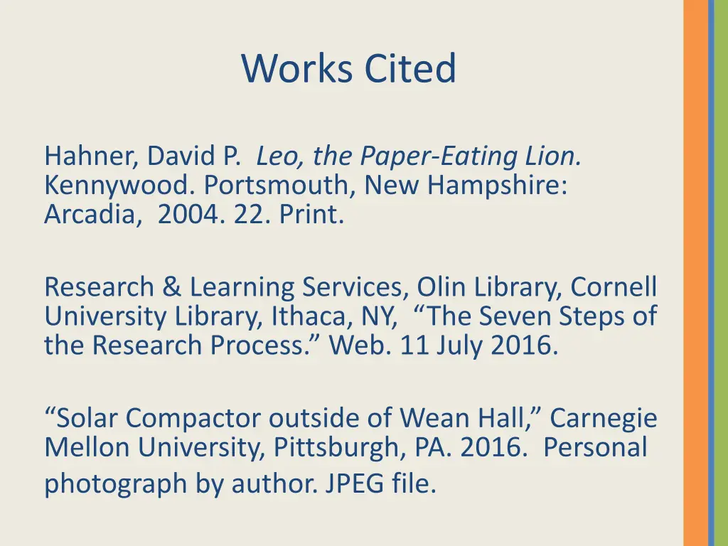 works cited