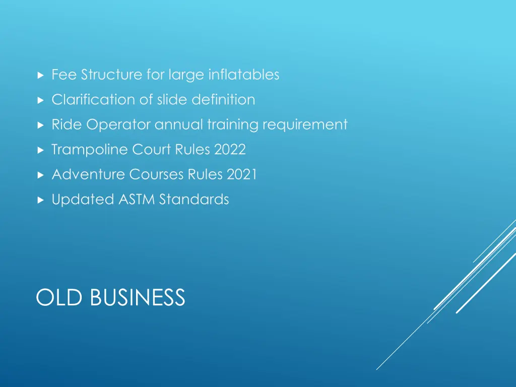 fee structure for large inflatables