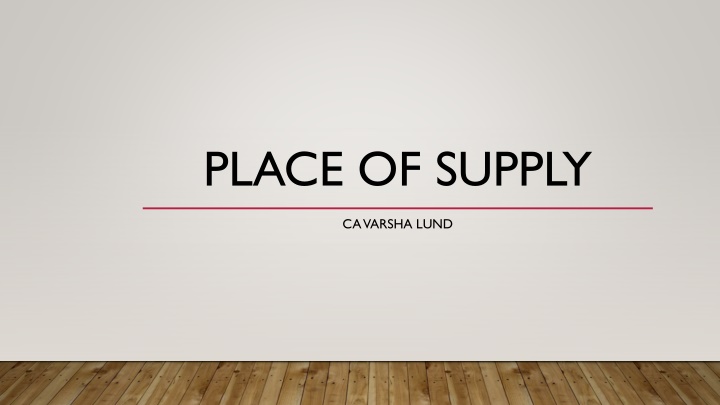 place of supply