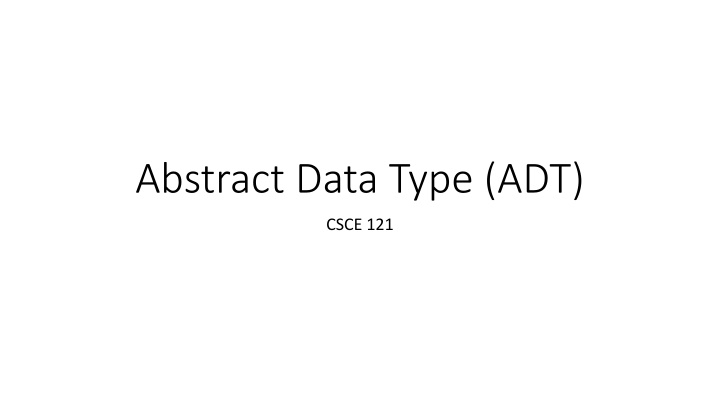 abstract data type adt