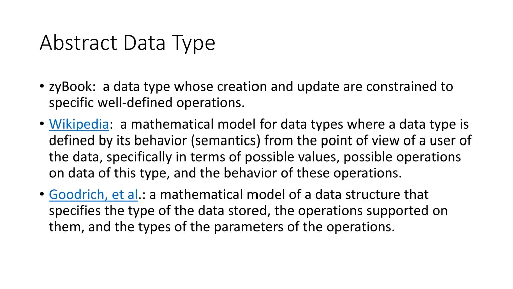 abstract data type